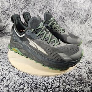 Altra Olympus 5 Trail Running Shoes Mens Size 9.5 Gray Green Vibram Megagrip